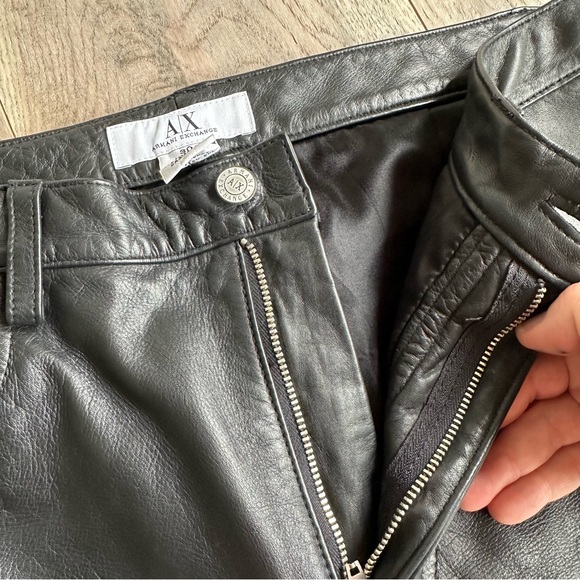 Armani exchange genuine, leather pants - Picture 2 of 10